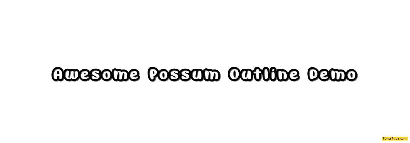 Awesome Possum Outline