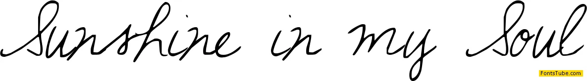 Sunshine In My Soul Font
