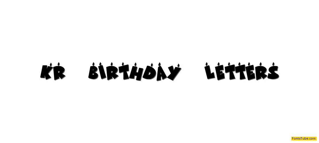 KR Birthday Letters Font