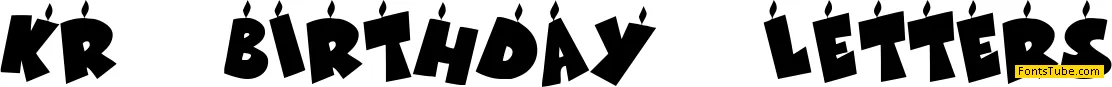 KR Birthday Letters Font