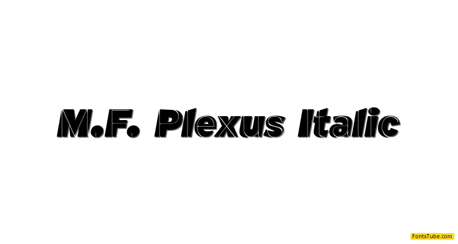 M.F. Plexus Italic Font