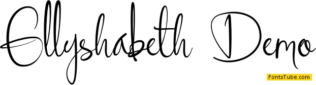 Ellyshabeth Demo Font