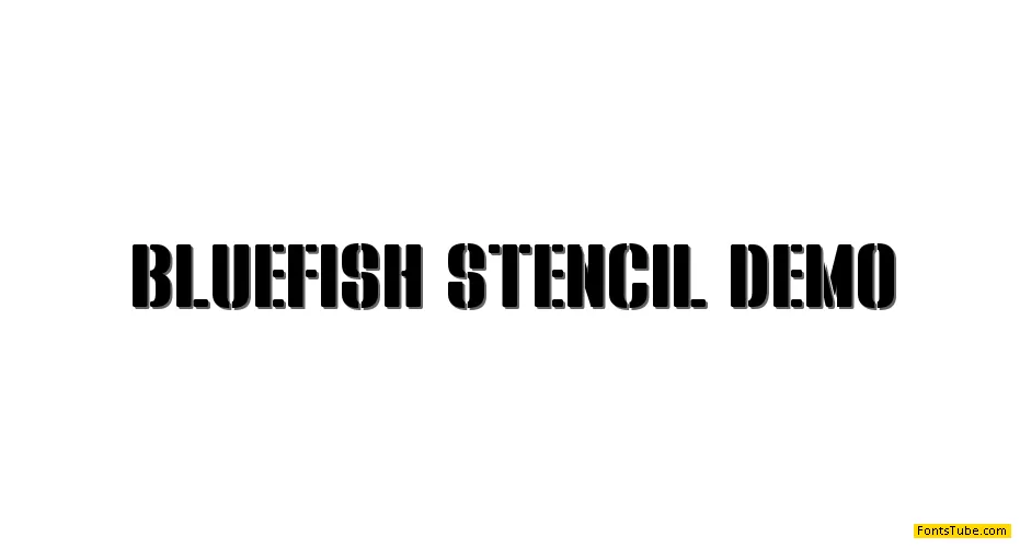Bluefish STENCIL DEMO Font Family