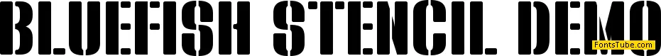 Bluefish STENCIL DEMO Font Family