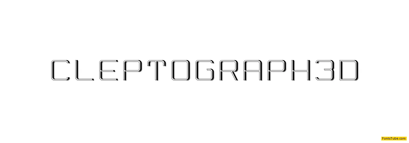 Cleptograph 3D Font