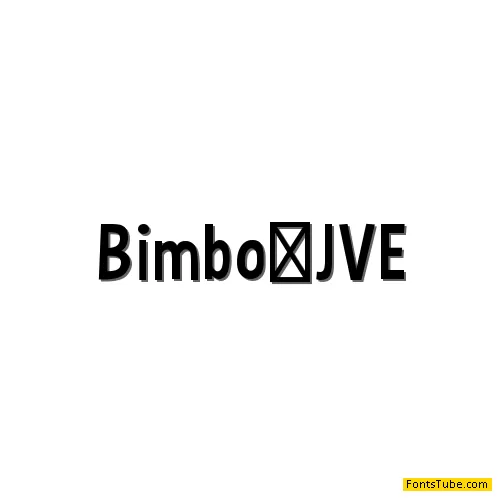 Bimbo JVE Font