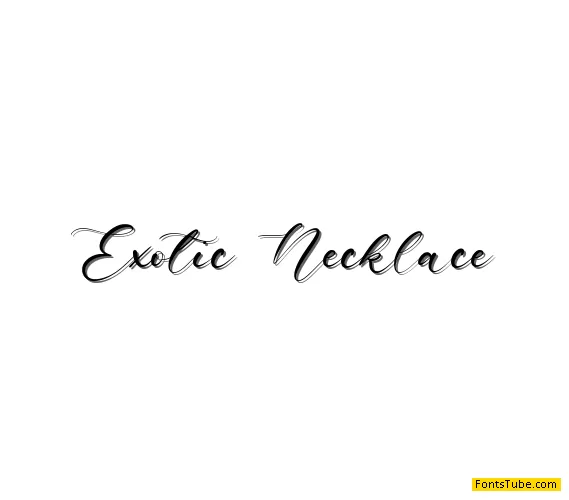 Exotic Necklace Font