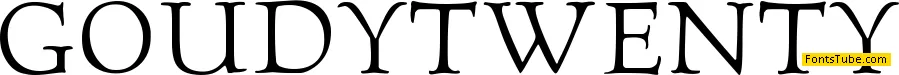 Goudy Twenty Font