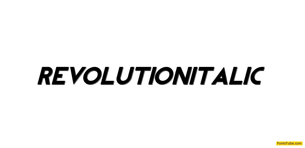 REVOLUTION Italic Font