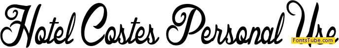Hotel Costes Personal Use Font