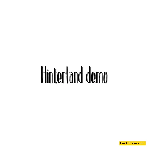 Hinterland demo Font