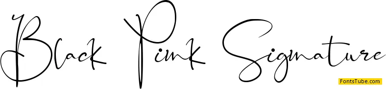 Black Pink Signature Font