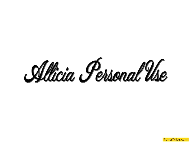 Allicia Personal Use Font