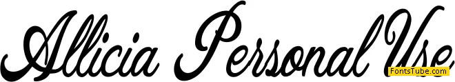 Allicia Personal Use Font