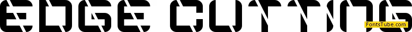 Edge Cutting Font