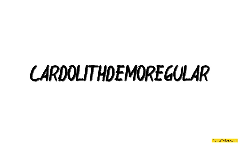 Cardolith Demo Font