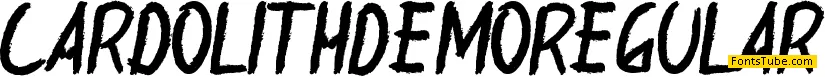 Cardolith Demo Font