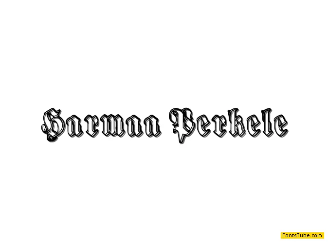 Harmaa Perkele Font
