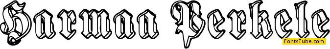 Harmaa Perkele Font