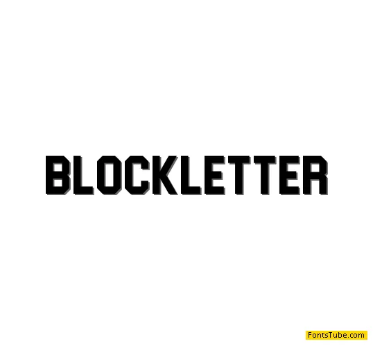 Blockletter Font