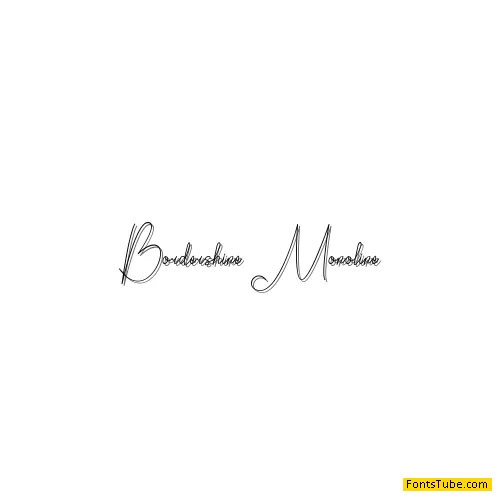 Bordershine Monoline Font