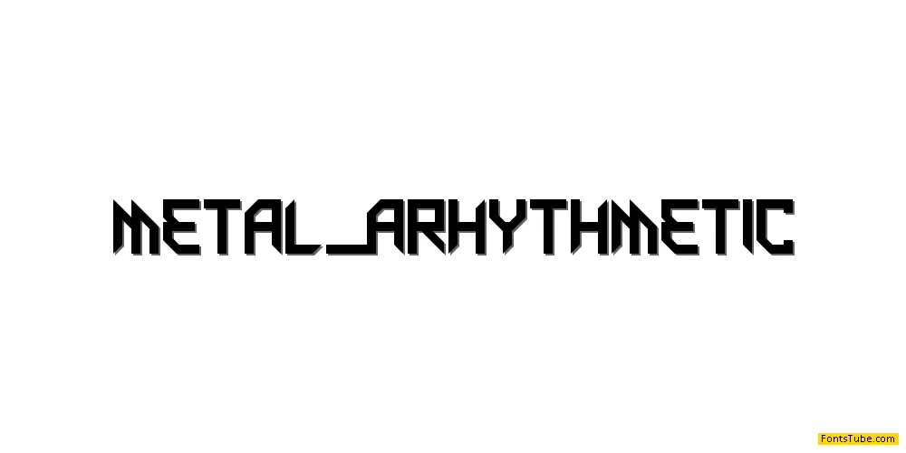 Metal Arhythmetic Font