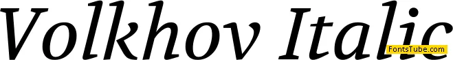 Volkhov Font Family