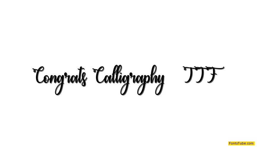 Congrats Calligraphy Font