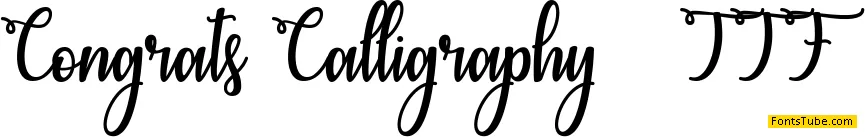 Congrats Calligraphy Font