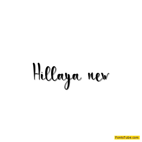 Hillaya-PERSONAL USE Font