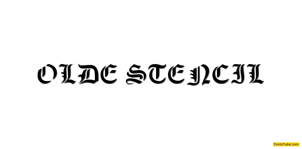 Olde Stencil Font