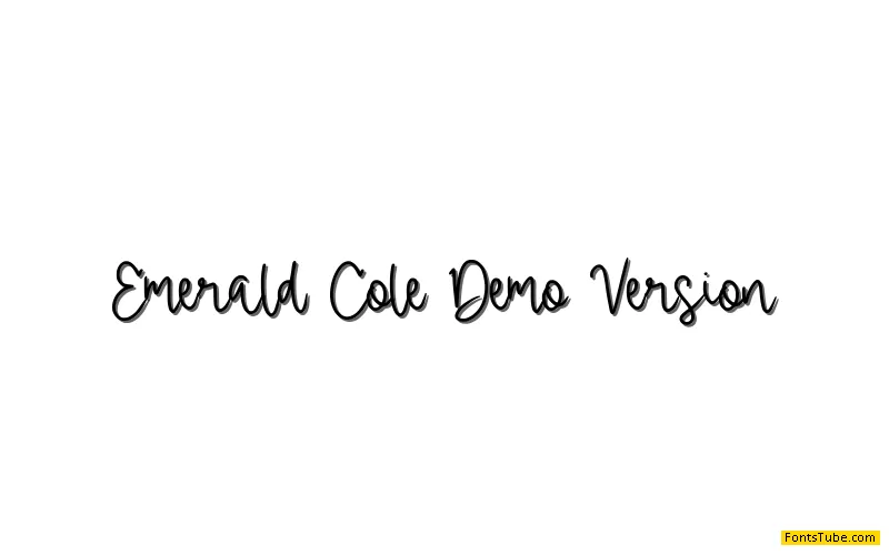 Emerald Cole Demo Version Font