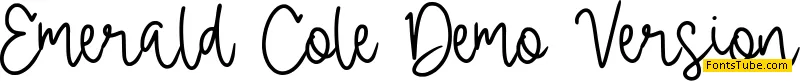 Emerald Cole Demo Version Font