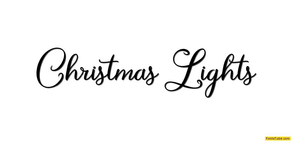Christmas Light Font