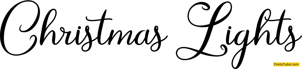 Christmas Light Font