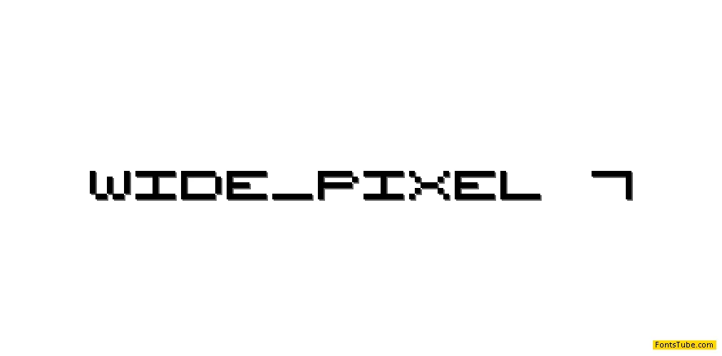 Wide Pixel-7 Font