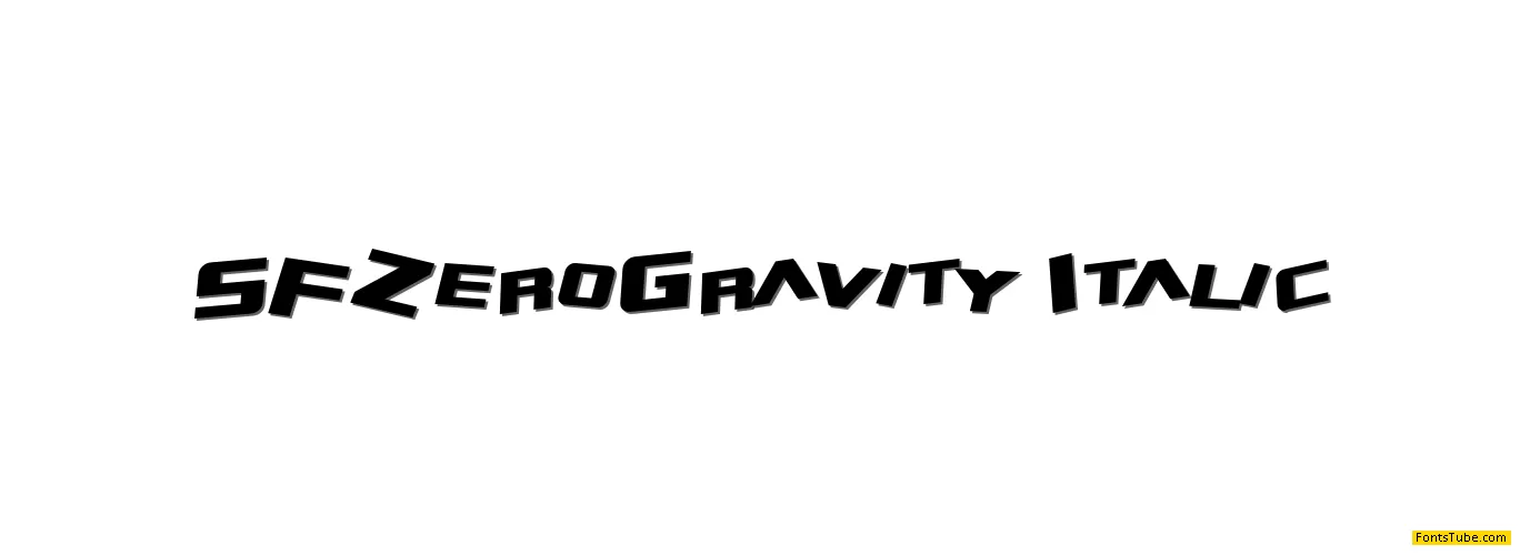 SF Zero Gravity Font Family