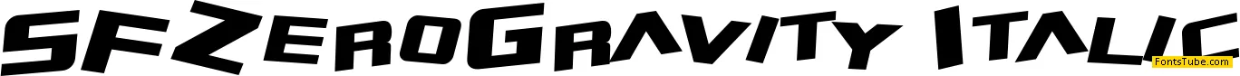 SF Zero Gravity Font Family