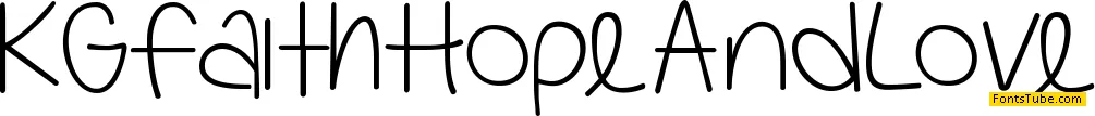 KG Faith Hope and Love Font