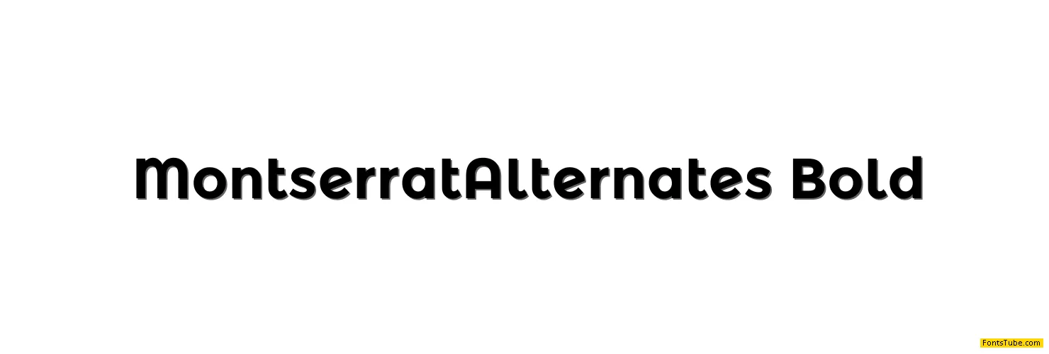 Montserrat Alternates Font Family