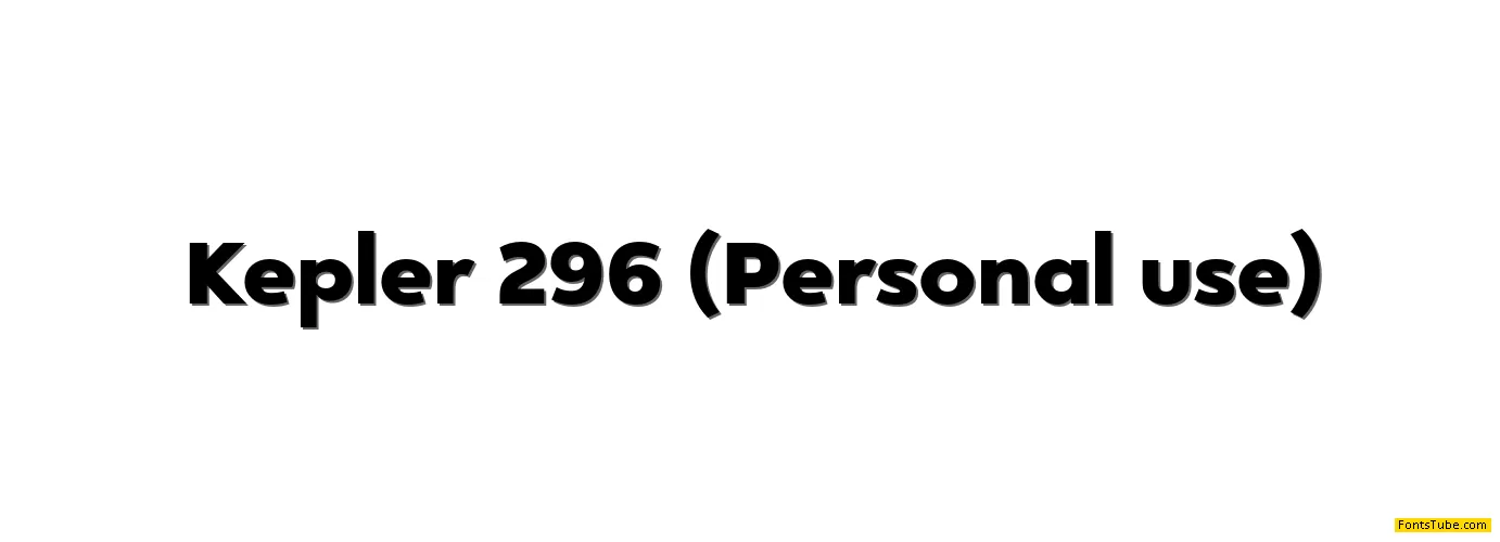 Kepler 296 Font