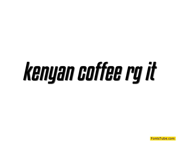 Kenyan Coffee Font Family