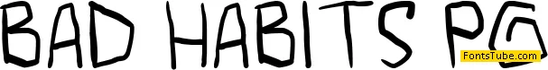bad habits pg Font Family