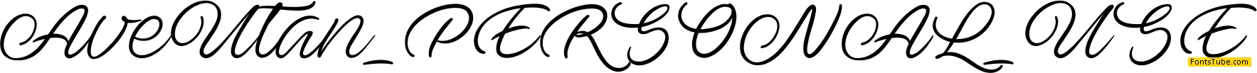 Ave Utan PERSONAL USE ONLY Font