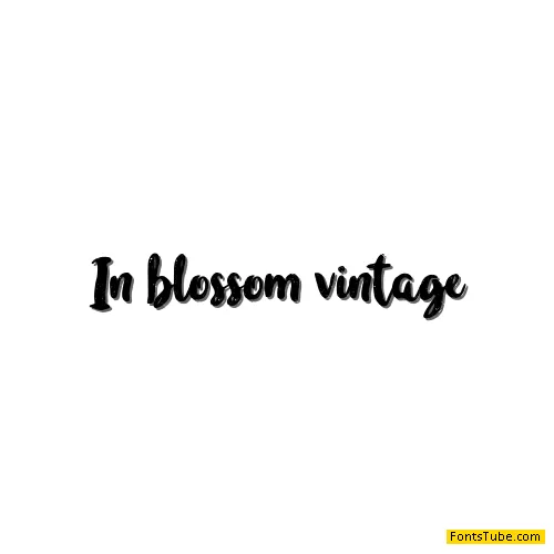 in blossom vintage Font