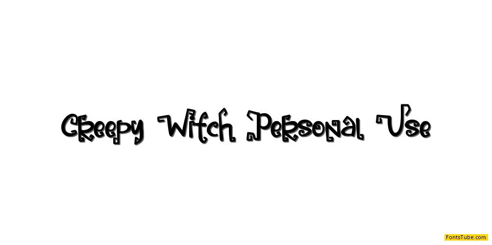 Creepy Witch-Personal Use Font
