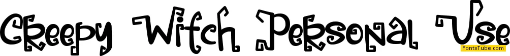 Creepy Witch-Personal Use Font