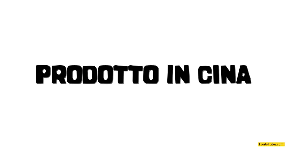 Prodotto In Cina Font