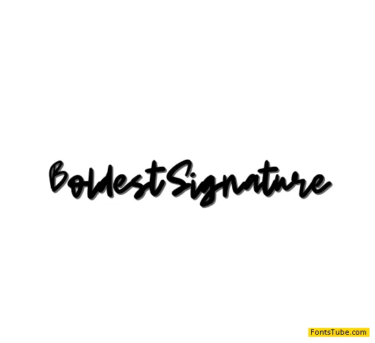 BoldestSignature Font