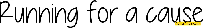 Running for a cause Font